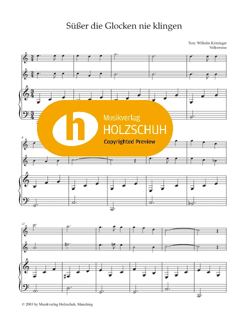 Süßer die Glocken nie klingen